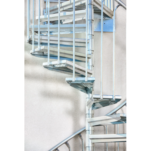 Stalowe schody spiralne, zewnętrzne SCARVO M / fi 225 cm